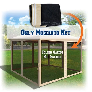 4 pack Canopy Sidewalls for 10'x10' Pop Up Tent Gazebo House Mesh Screen Walls - Picture 1 of 14
