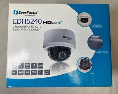 EverFocus  EDH5240 HDCCTV Indoor IR Dome Camera - Full HD-CCTV - Image 1 of 2