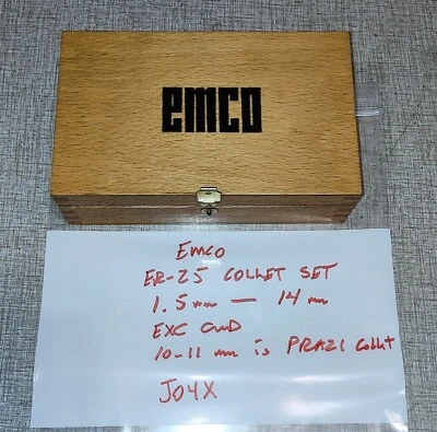 Juego de pinzas Emco Compact 5 torno ER-25 1,5 mm - 14 mm J04X Foto 1 de 2