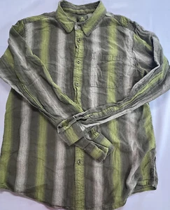 Prana Breathe Herren Medium mehrfarbig gestreift Langarm Freizeit Knopfleiste Hemd - Bild 1 von 10