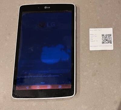 As-is Defective LG V480 Pad F WIFI Tablet White Android - Image 1 of 3
