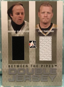 GERRY CHEEVERS TIM THOMAS 2006-07 In The Game Between The Pipes Double Jersey - Picture 1 of 2