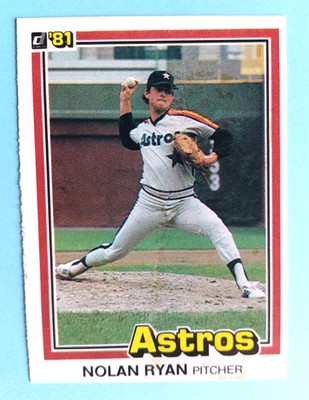 Tarjeta base Donruss Nolan Ryan #260 1981 Houston Astros como nueva Foto 1 de 2