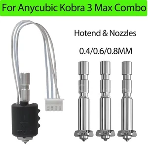 Hotend For Anycubic Kobra3 max Combo Quick Swap Nozzle Harden Steel 0.4 0.6 0.8 - Bild 1 von 25