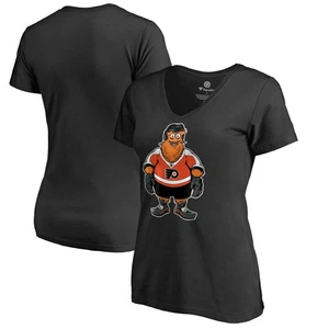 Women's Black Philadelphia Flyers Gritty V-Neck T-Shirt - Picture 1 of 5