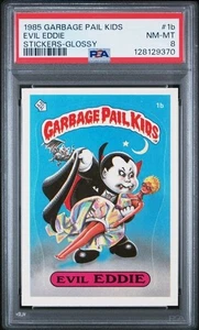 1985 Topps Garbage Pail Kids GPK OS1 Card 1b Evil Eddie Glossy Graded PSA 8 - Bild 1 von 2
