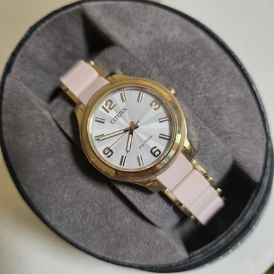 Women's Citizen Weekender Eco-Drive Rose Gold Tone SS & Pink Silicone Band Watch - Image 1 of 4