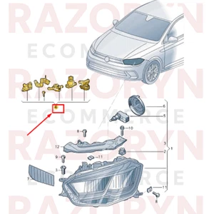 VW POLO AW MK6 2017-2025 Left Headlamp Housing Repair Kit 2G0941225A - Picture 1 of 3