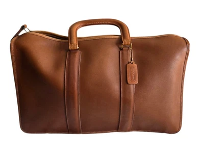 Bolso de negocios Coach vintage de cuero marrón Foto 1 de 4
