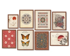 Floral Fine Art Print Set - Vintage Islamic Wall Art Unframed Poster Prints - Picture 1 of 16