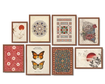 Floral Fine Art Print Set - Vintage Islamic Wall Art Unframed Poster Prints - Image 1 of 4