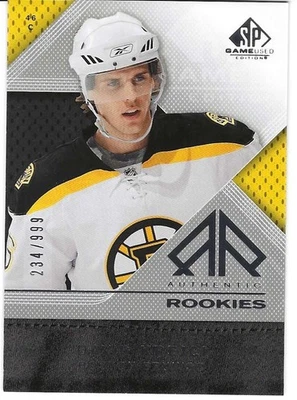 2007-08 SP Game Used Edition Authentic Rookies 234/999 David Krejci #181 Rookie - Image 1 of 2