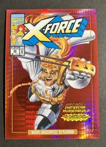 2024 Marvel Masterpieces '92 Variant Cover Red Prism /292 Shatterstar #74-V - Picture 1 of 3