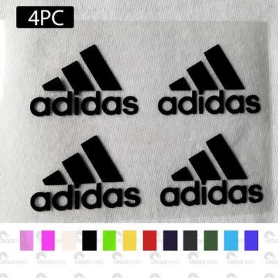 Adidas Transferencia de Calor Plancha En Logo 4 piezas Elige tu Color Deportes Hágalo Usted Mismo Calcomanía Foto 1 de 2
