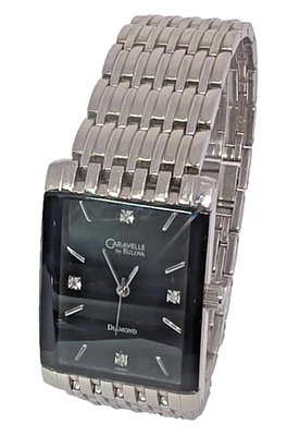 Caravelle by Bulova Watch, 4 Diamond Accents.  Model 43D007, size about 7  1/2 - Image 1 of 4
