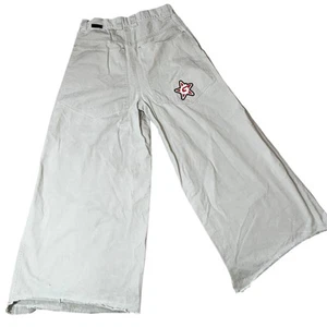 Pantalones de patinador vintage Greed Garments pierna ancha caqui desgastados grunge talla 32 Y2K  - Imagen 1 de 13