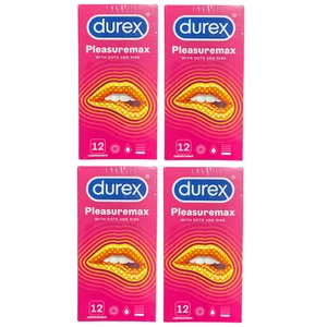 Durex Pleasure Max Kondome 12er Pack - Punkte & Rippen Extra Stimulation - x4 - Bild 1 von 4