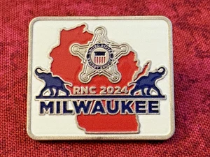 US SECRET SERVICE PIN - 2024 MILWAUKEE RNC CONVENTION PIN WITH USSS STAR/ONE PIN - Picture 1 of 4