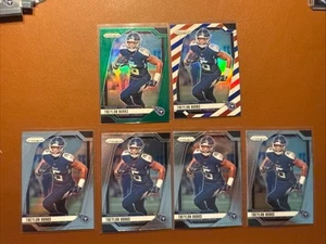 2024 Prizm Treylon Burks Tennessee Titans #281 lotto 6 carte 1 verde 1 rosso con bl - Foto 1 di 2