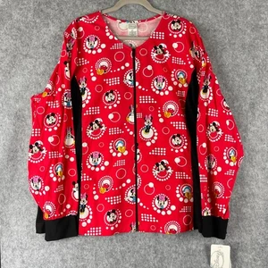 Disney Tooniforms Mickey Mouse Scrub Jacket Womens 2XL Full Zip Stretch NWT - Picture 1 of 14