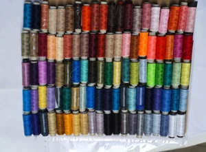 100 SPOOLS SEWING THREAD POLYESTER FOR ALL SEWING WORKS ASSORTED COLORS - Picture 1 of 15