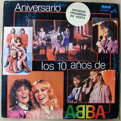 ABBA LP PROMO Aniversario Los 10 Años De ABBA Argentina Ed. 1981 - Image 1 of 4