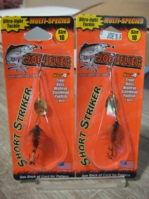 2 Joe's Flies SpinnerBaits Cortos Striker Marrón Lana Gusano 122-10 Foto 1 de 4