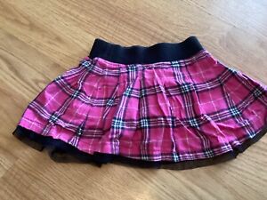 Kid’s Headquarters Toddler Girls Skirt/ Kilt Style Plaid Pink & Black Size 3T