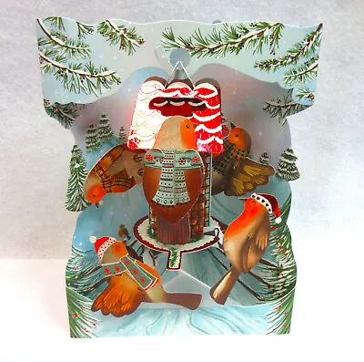 Bird Feeder Holiday Greeting Card 3-D  Swing Card by Santoro Graphics 197 - Image 1 of 4