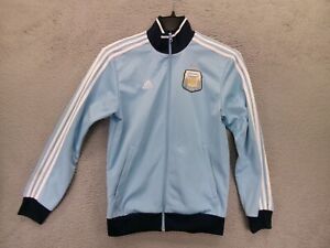 Adidas Argentina Soccer Jacket Mens Small Lionel Messi Blue Track Stripes