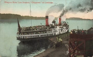 LP42 nave a vapore nave a vapore Chippewa Niagara fiume Lewiston 1911 cartolina - Foto 1 di 2