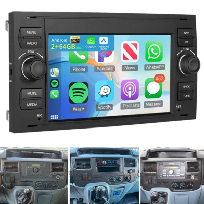 2+64GB Android 15 7" Autoradio GPS Navi Für Ford Transit 2006-2014 Apple Carplay - Bild 1 von 4
