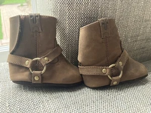 Frye Harness Boots Toddler Size 1 Booties 0-3 Months Genuine Leather - Picture 1 of 6