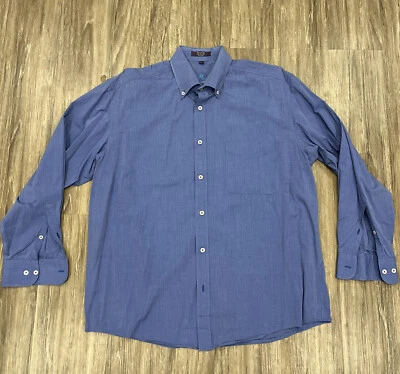 Camisa de vestir Alan River manga larga abotonada para hombre L algodón usada en excelente estado Foto 1 de 3
