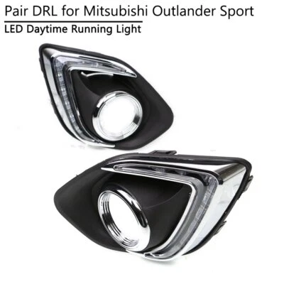 Pair LED DRL For Mitsubishi ASX 2013-2015 Daytime Running Light Fog Driving Lamp - Image 1 of 4