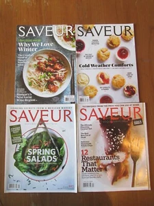 SAVEUR MAGAZINE LOT 4 ISSUES #102 119 180 181 Authentic Cuisine Cooking Gourmet - Picture 1 of 3