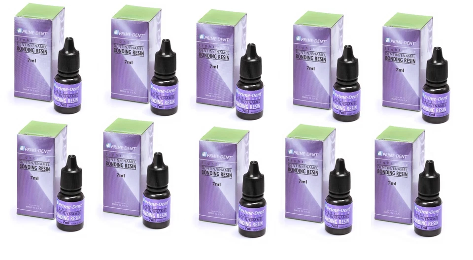 (SET OF 10) Prime-Dent Light Cure Dentin/Enamel Bonding Adhesive Resin 7mL - Image 1 of 1