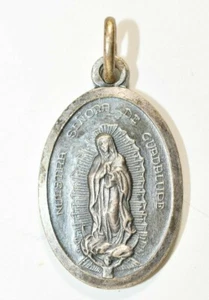 Nuestra Senora de Guadalupe - Spanish- Italian Vintage Medal Many Prayers BX 8  - Picture 1 of 4