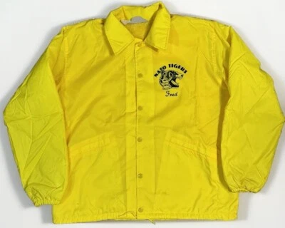 Jaqueta corta-vento vintage anos 60 OTAN Tigers Air Force militar linha de pele amarela GG - Imagem 1 de 4