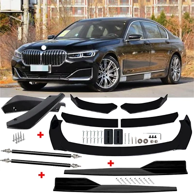 For BMW 750Li 760Li Front Rear Bumper Lip+Spoiler Body Kit Splitter Side Skirt Foto 1 de 4