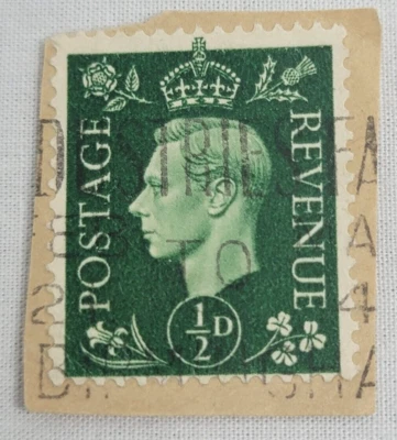 Franqueo de Canadá ~ Rey Jorge VI ~ Sello Verde 1/2₵ ~ Cancelar/Publicado ~ 1937 ~ Y09 Foto 1 de 4