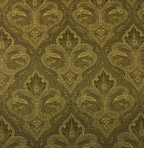 P KAUFMANN TESSUTO MULTIUSO DAMASCATO MARRONE LEGGERMENTE A COSTINE DESIGN DA CANTIERE 54"W - Foto 1 di 4
