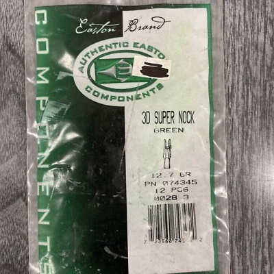 Easton Archery 3D Super Nock Green 12.7 Grains 12 Pack - Image 1 of 2