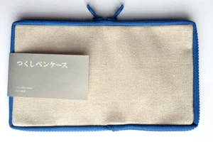 (rare++++) TSUKUSHI Pen Case, Pencil Case, Holder Sleeve Japan Blue Japan NEW - Picture 1 of 5