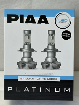 New PIAA 26-17313 White H13 Platinum LED Bulb Kit, 4000 lm 25W 6000k (SH6) — 第 1/3 张图片