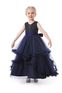 ELSA & ANNA® Girl Formal Ball Gown Wedding Bridesmaid Prom Party Dress XA2022-2 - Picture 1 of 52