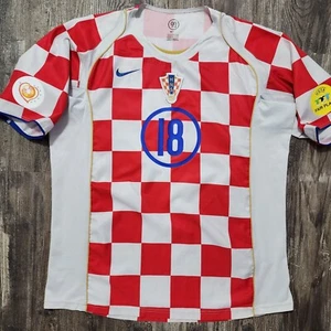 2004 Nike Kroatien Heimfußball Trikot Ivica Olić Herren XL EuroCup Portugal insgesamt 90 - Bild 1 von 9