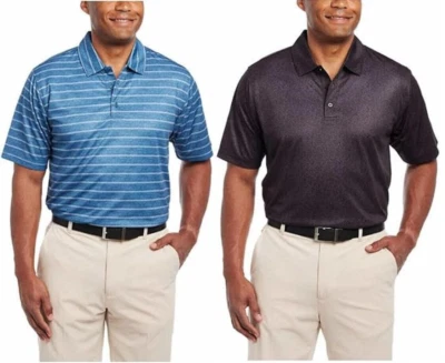 Men's Pebble Beach Blue Dry-Luxe Performance Polo Style Golf Shirt - XL, XXL - Image 1 of 4