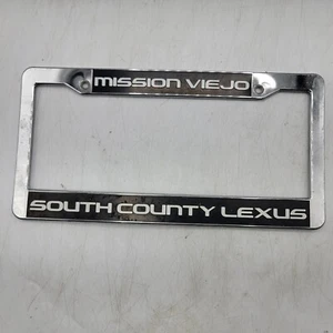Lexus South County Mission Viejo California Silver Plastic License Plate Frame - Picture 1 of 2