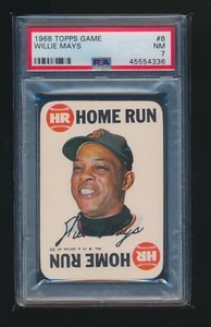 WILLIE MAYS 1968 TOPPS GAME CARD #8 GRADED PSA 7 NM